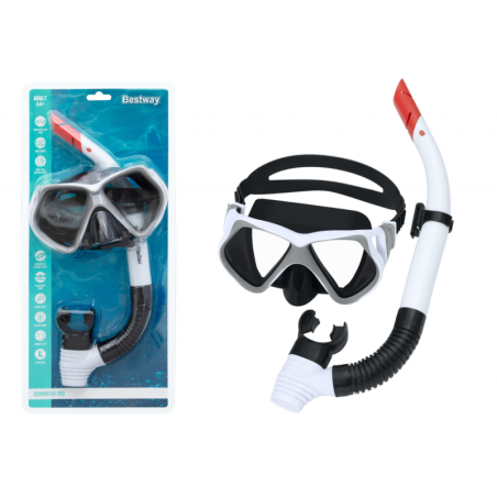 Snorgeldamise komplekt Valge mask Snorkel Bestway