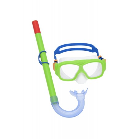 Sukeldumismask ja lestad, roheline