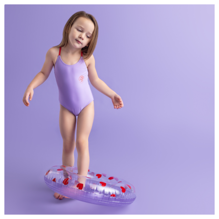 Ujumisrõngas Lilac Hearts Ø 55 cm