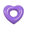 Ujumisrõngas süda lilla/punane Ø 55 cm