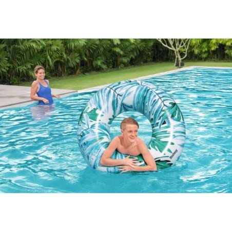Bestway ujumisrõngas 119 cm PALM LEAVES BLUE