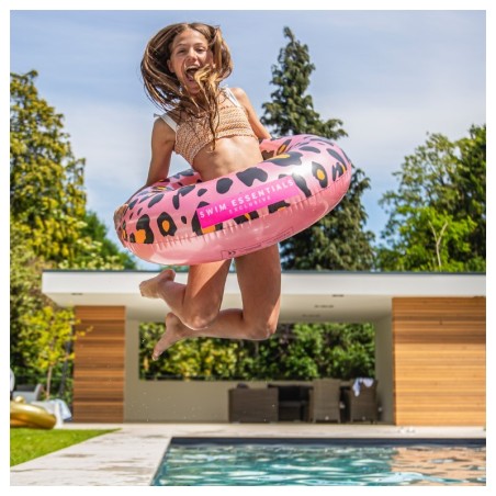Täispuhutav ujumisrõngas Leopard Rose, 90 cm
