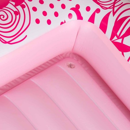Täispuhutav ujumismadrats, päikesevoodi koos padjaga roosa