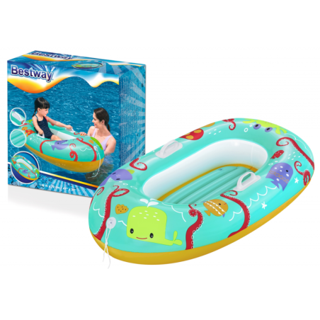 Täispuhutav kummipaat lastele 119 cm x 79 cm oranž Bestway