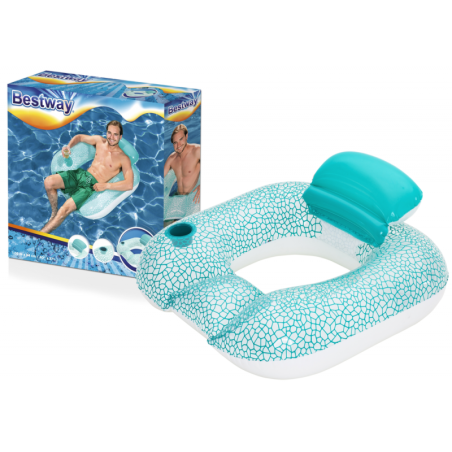 Täispuhutav padi ujumisring, sinine 102 x 94 cm Bestway