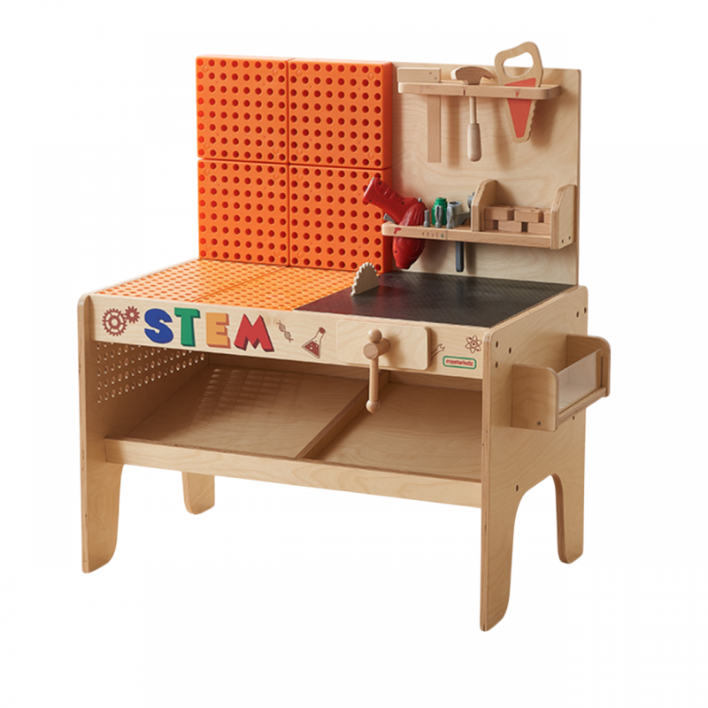 MASTERKIDZ puidutöökoda XXL Montessori STEM koos tööriistadega