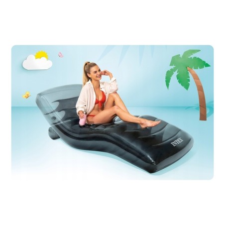 Täispuhutav must ujumismadrats 191x99cm INTEX