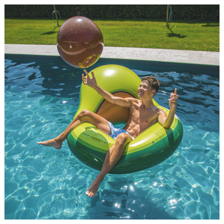 Täispuhutav avokaado koos rannapalliga