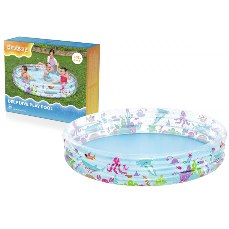 Sea World täispuhutav bassein 183 x 33 cm Bestway