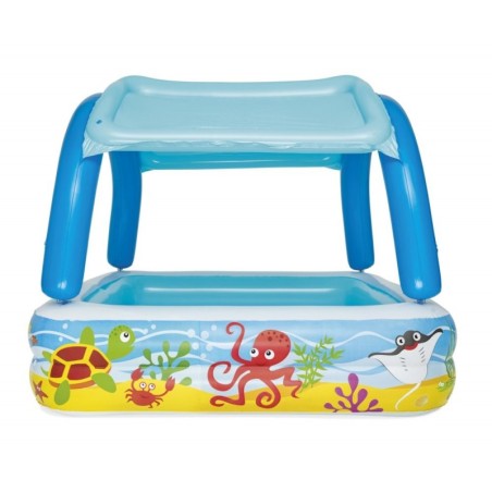 Täispuhutav bassein lastele koos varikatusega 140 x 140 x 114 cm Bestway