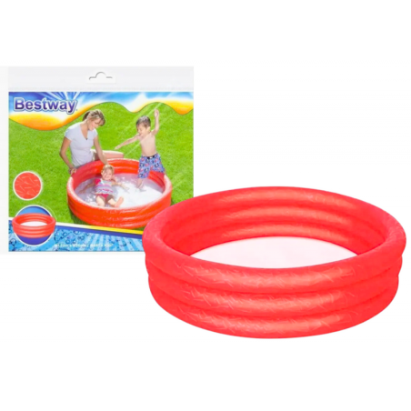Täispuhutav bassein punane 122 cm x 25 cm Bestway