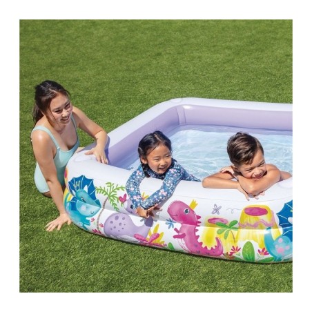 Täispuhutav laste suplusbassein lilla varikatusega INTEX