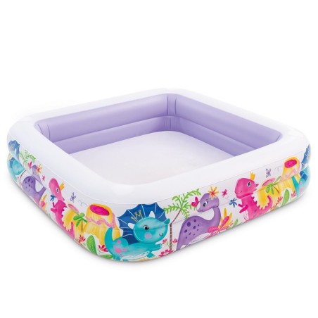 Täispuhutav laste suplusbassein lilla varikatusega INTEX