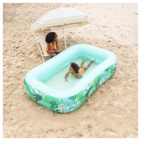 Täispuhutav lastebassein Tropical 211x132x46 cm