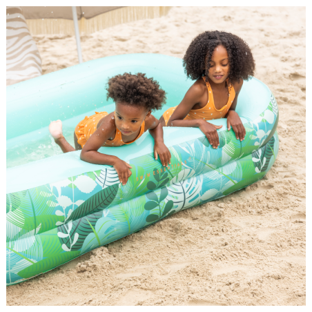 Täispuhutav lastebassein Tropical 211x132x46 cm