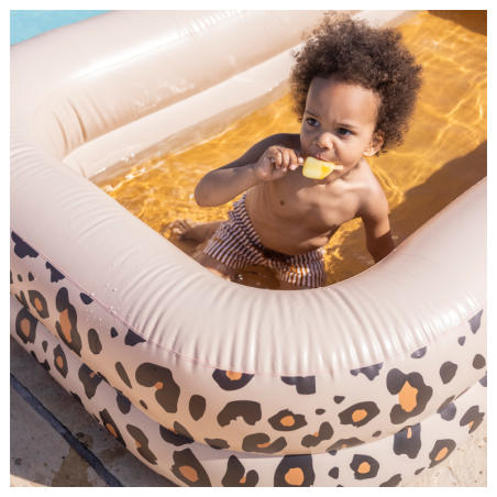 Täispuhutav lastebassein Leopard Beige 211x132x46 cm