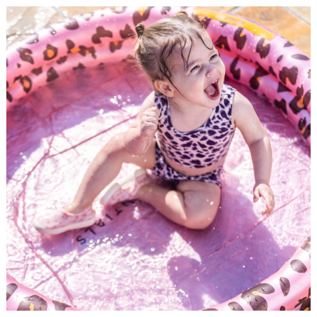 Lastebassein Leopard rose Ø 100 cm