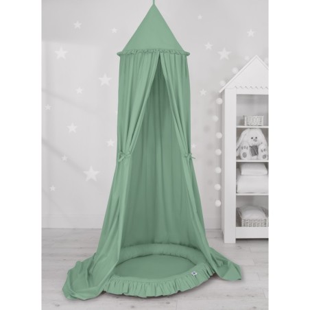 Baldahhiin + pesa mängumatt, pastell roheline