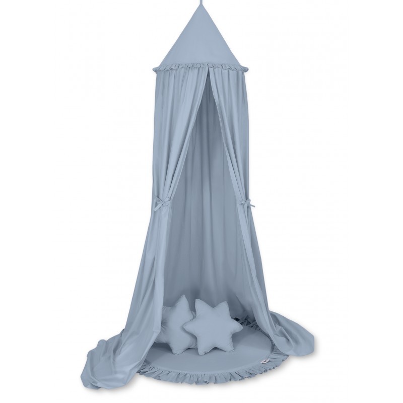 Baldahhiin + mängumatt + padjad, pastell sinine