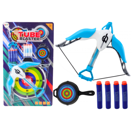 Laskmisvibu märklauaga, pehmed nooled, 8 tükki, valge ja sinine