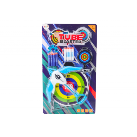 Laskmisvibu märklauaga, pehmed nooled, 8 tükki, valge ja sinine