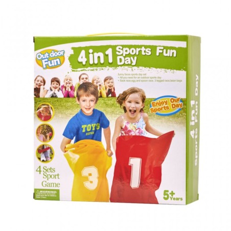 Spordikomplekt 4in1 kotid, munad, lusikad