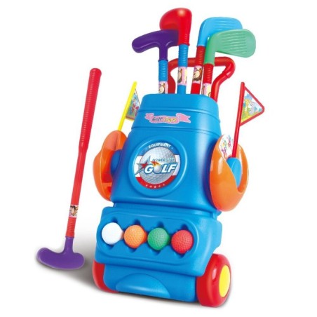 Golfikomplekt + ratastega tarvikute alus