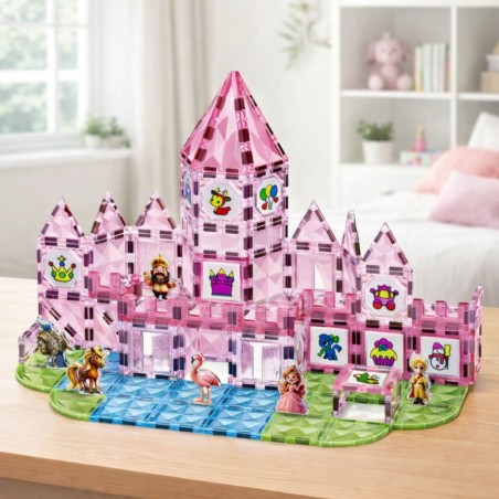 Magnetklotsid printsess paradiis roosa, 142 osaline