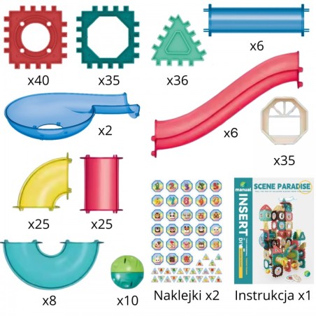Magnetilised ehitusplokid 3D õppekomplekt pallirada 228tk.