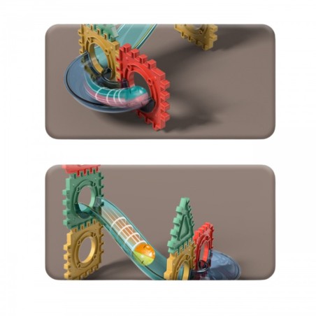 Magnetilised ehitusplokid 3D õppekomplekt pallirada 128 tk.