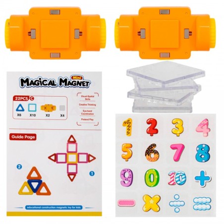 WOOPIE Magnetic Blocks Vehicle Mini STEAM Buildings 22tk.