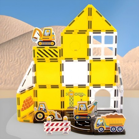 Magnetilised ehitusklotsid 7,5 cm Ehitusplats STEAM 47 osaline