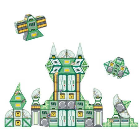 Magnetklotsid kosmos Space Station 4D 108 osaline komplekt