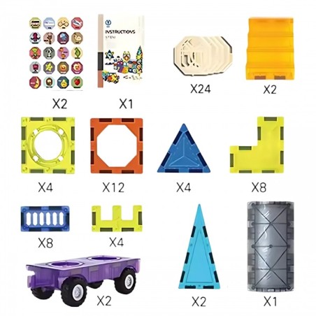 Magnetklotside komplekt loss ja sõidukid 71 osaline