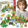 Magnetklotside komplekt, 3D, haruldased loomad, 45 osaline