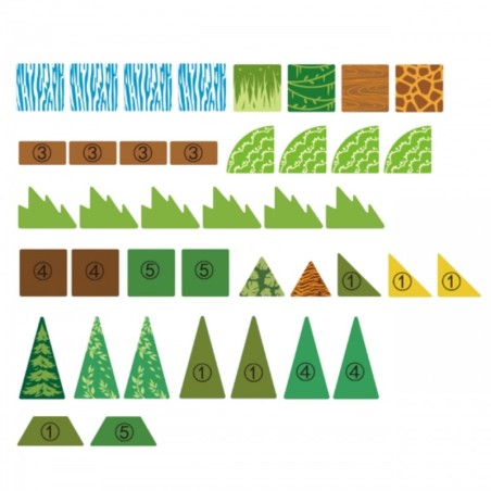 Magnetklotside komplekt, 3D, haruldased loomad, 45 osaline