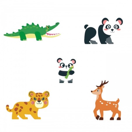 Magnetklotside komplekt, 3D, haruldased loomad, 45 osaline