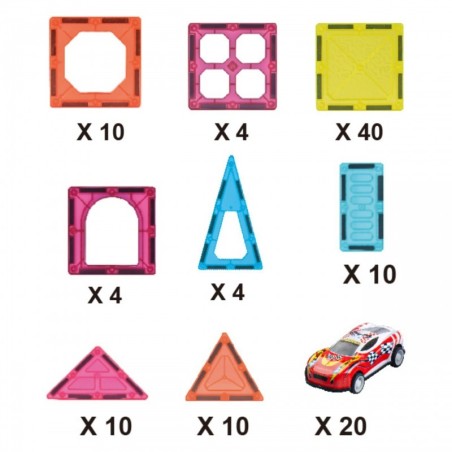 Magnetklotsid ehitusklotsid 7,5 cm parkimismaja 112 tk