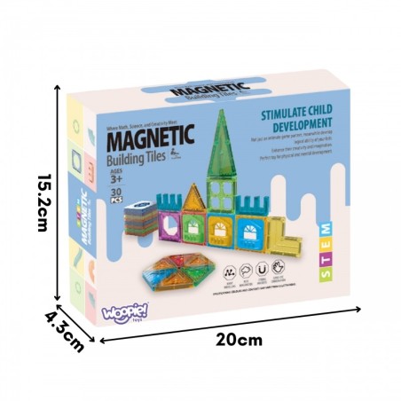 Magnetklotsid 3D 30 osaline komplekt