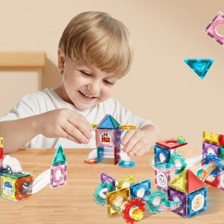 Magnetklotsid 3D pallirada 126 tk.