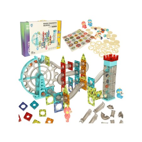 Magnetklotsid, pallirada, muusikaga, 118 osaline