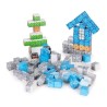 Magnetilised ehitusklotsid (2x2 cm), 124-osaline komplekt, magnetkuubikud talv