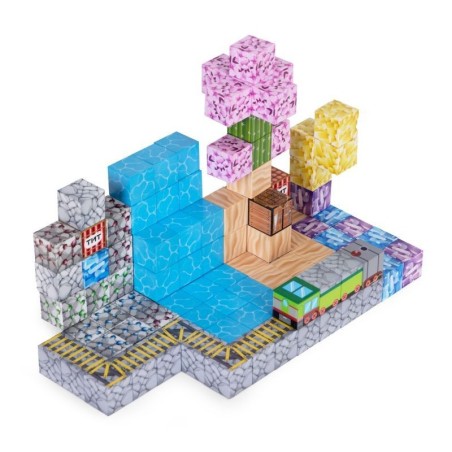 Magnetiliste ehitusklotside (2x2 cm) komplekt lastele 112 osaga, magnetkuubikud