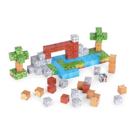 Magnetiliste ehitusklotside (2x2 cm) komplekt lastele 119 kuubikut