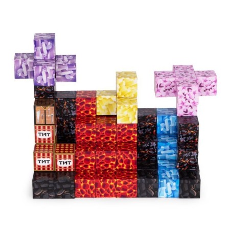 Magnetilised ehitusklotsid (2x2 cm), 86-osaline komplekt, magnetkuubikud