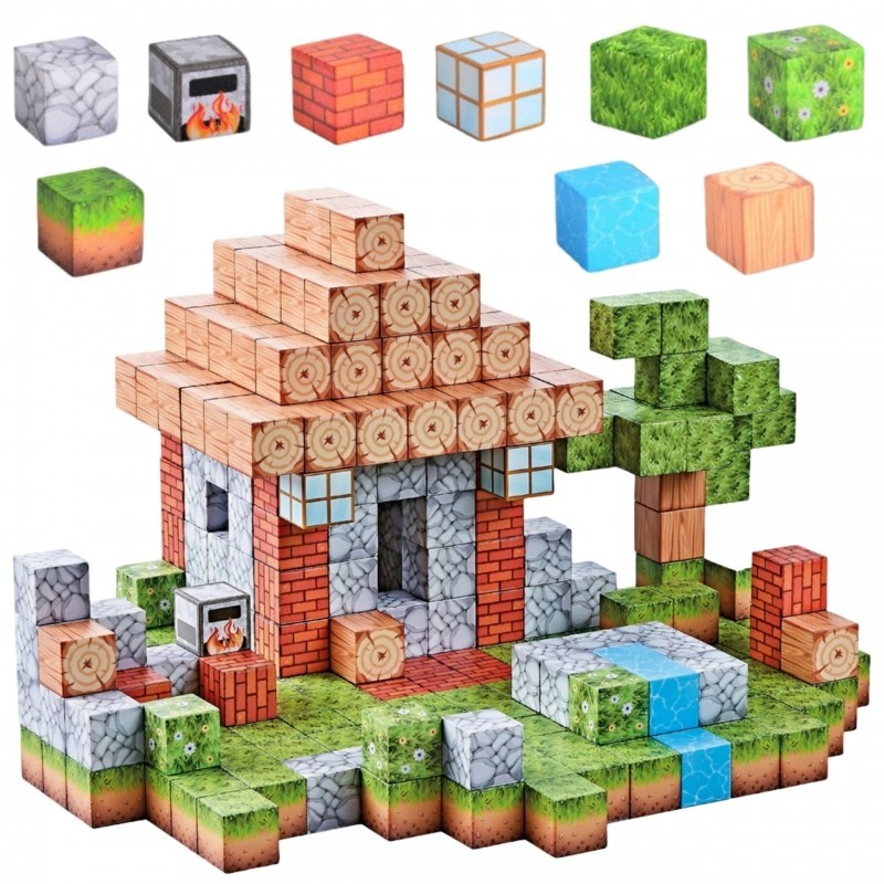 Magnet kuubikud (2,5x2,5 cm) ehitusklotsid 3D 108 osaline komplekt