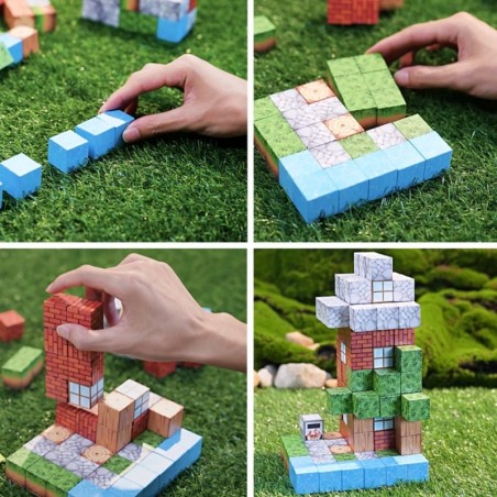 Magnet kuubikud (2,5x2,5 cm) ehitusklotsid 3D 108 osaline komplekt