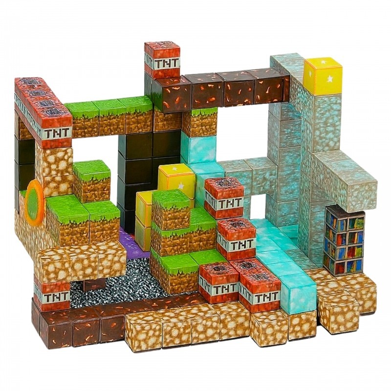 Magnetilised ehitusklotsid (2,5x2,5 cm) 3D kuubikud 63 tk.