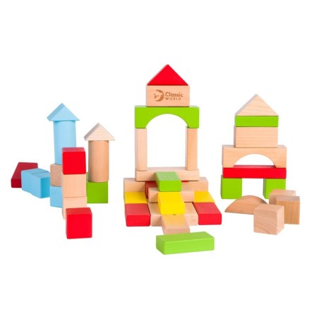 CLASSIC WORLD puidust klotsid lastele 50 tk.