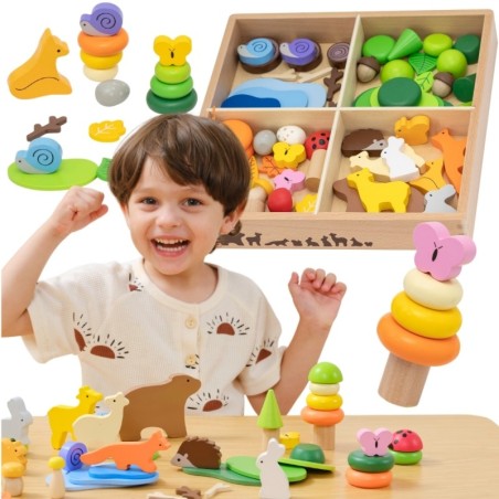 Puidust klotsid Karbis mets, 58 tk.